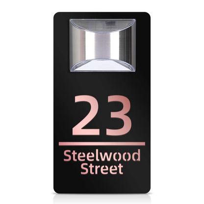 Personalized Solar Modern Door Plaque